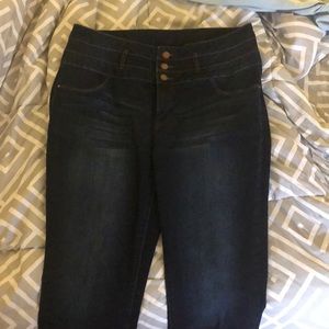 High waisted skinny jeans